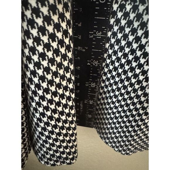 Torrid Houndstooth Tuxedo Black Dress White Print Size 16 Satin Collar Fit Flare - Picture 8 of 8
